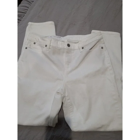 Talbots White Flawless Jeans Womens size 8 Slim Ankle classic 5 pocket coastal - Picture 4 of 10